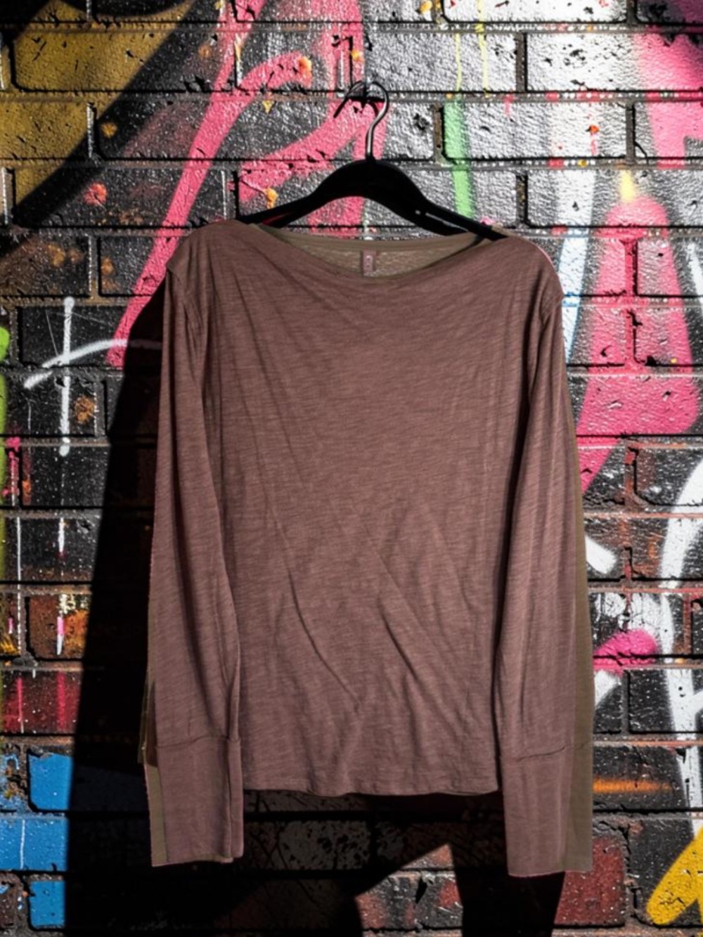 Free People Chocolate Love Brown Long Sleeve Tee - Picture 4 of 6